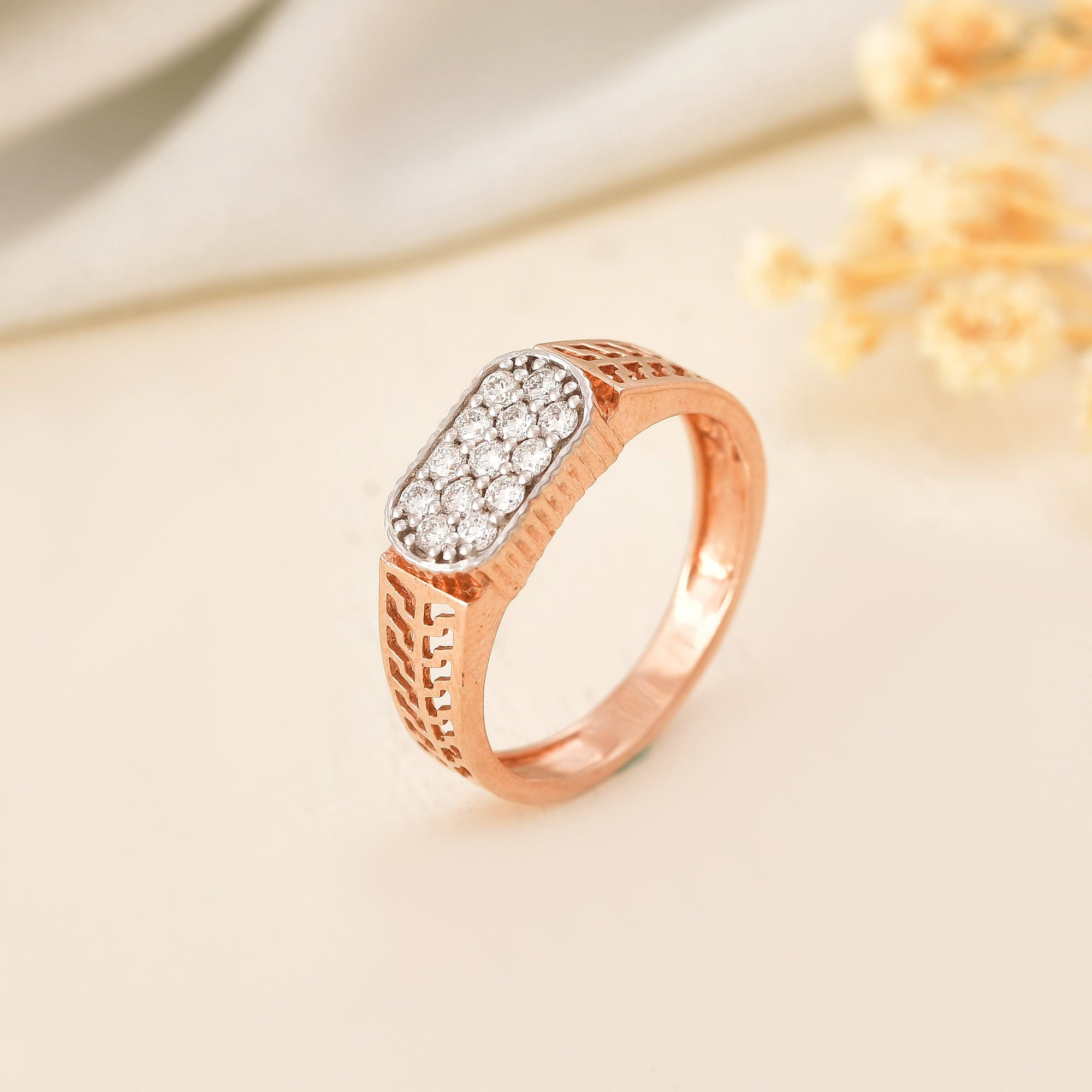 Enduraglow: Round Diamond Daily Wear Ring For Men