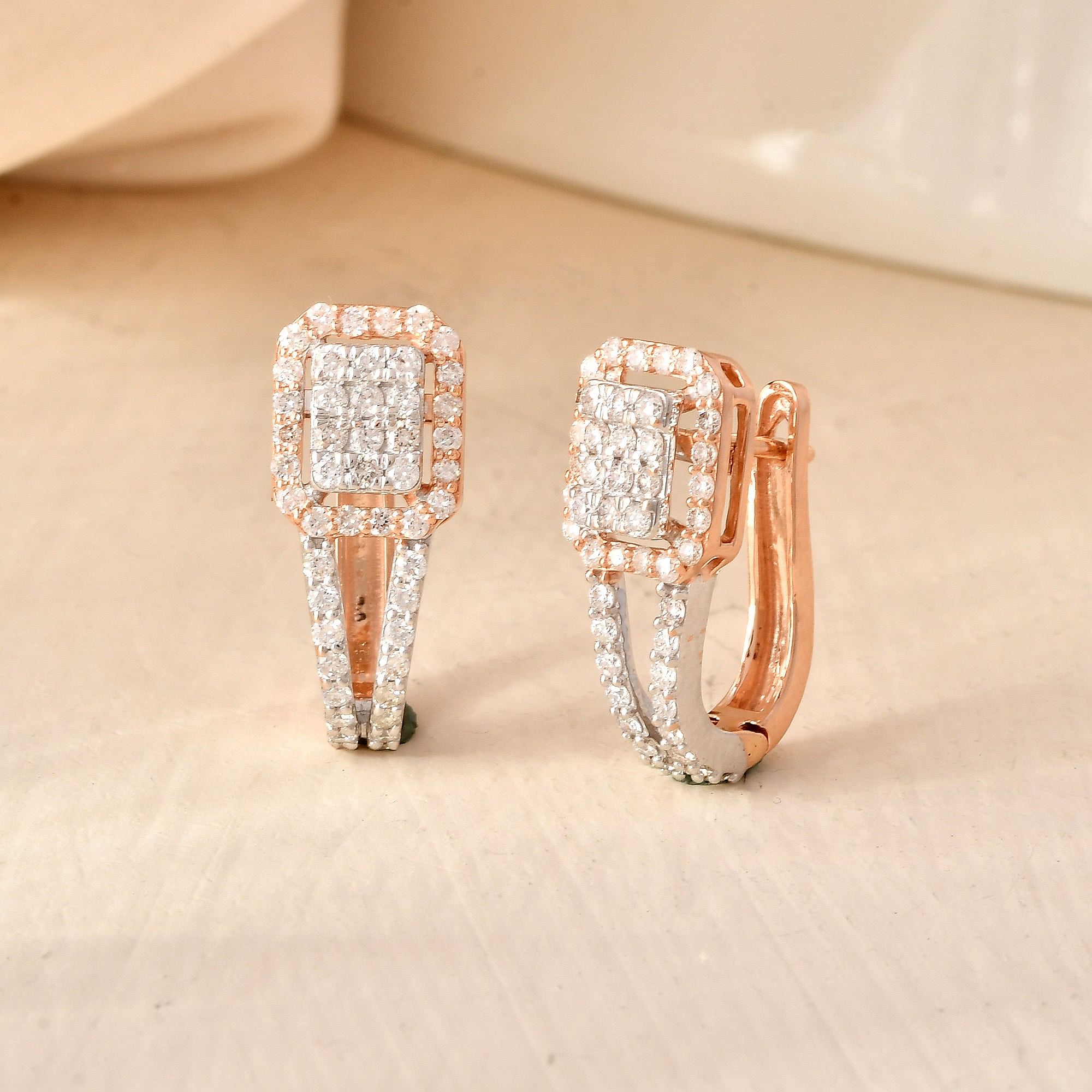 Hoop Luxe: Bold & Beautiful Round Diamond