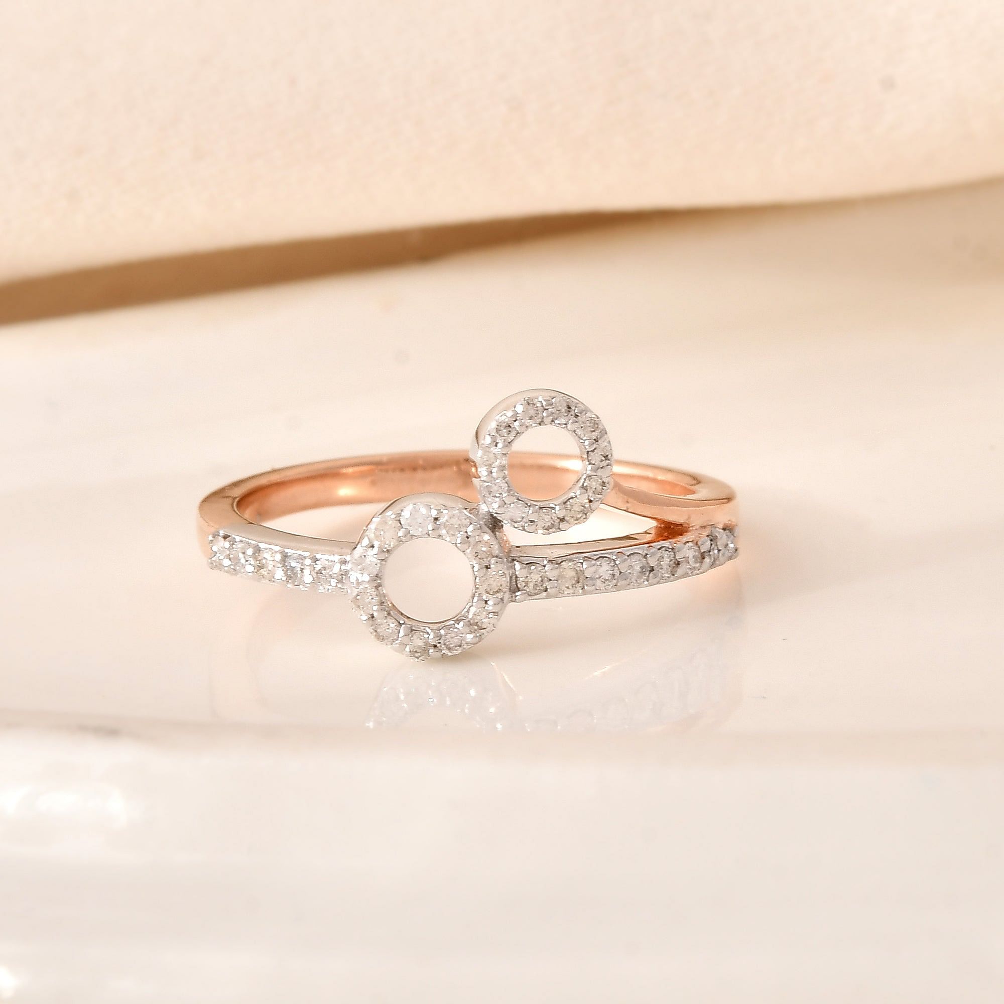 Dainty Dazzle: Round Diamond Ladies Ring For Everyday Grace